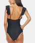 Jessica Simpson Women's One-Piece Ruffle Shoulder New - Large $98
